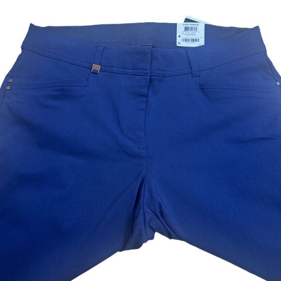 NWT JM Collection Straight Leg Pants Navy Blue Size 14S - Picture 6 of 7